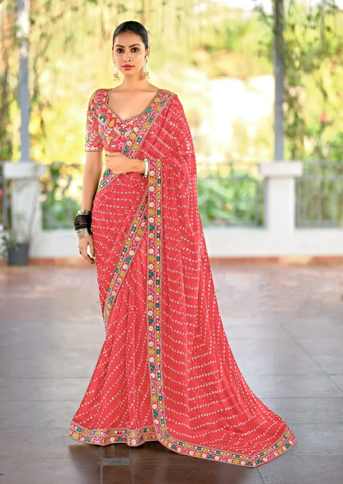 Lisha By Stavan Heavy Georgette Designer Wear Saree Suppliers In India